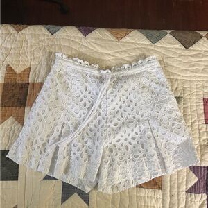J. crew White Eyelet Lace Shorts
